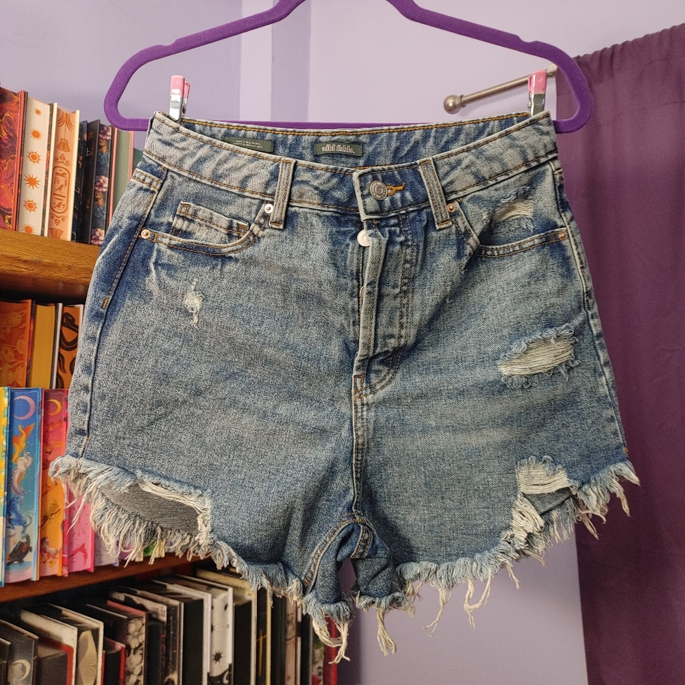 Wild Fable Highest Rise Distressed Denim Shorts - Size 6